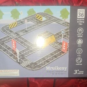 Mruikeny 36 Piece Kids Magnetic Building Tiles Set NEW